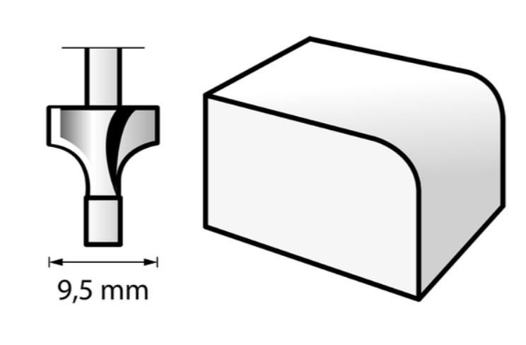 Кромочная фреза Dremel 615 9,5х37 мм резец для закругления кромки (21800) - фото 2