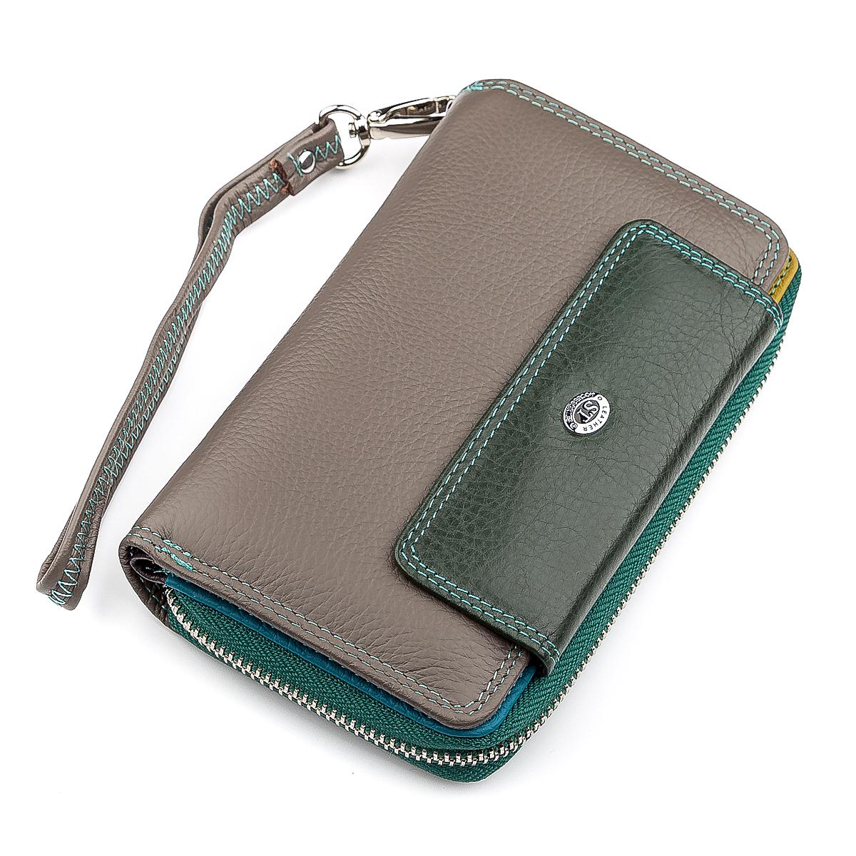 Жіночий гаманець ST Leather 18440 шкіряний Зелений