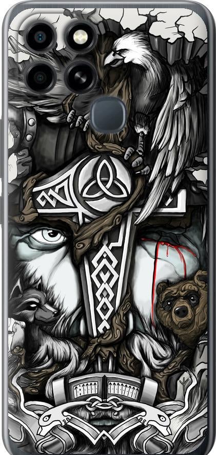 Чехол на Infinix Smart 6 Тату Викинг (4098u-2758-42517)