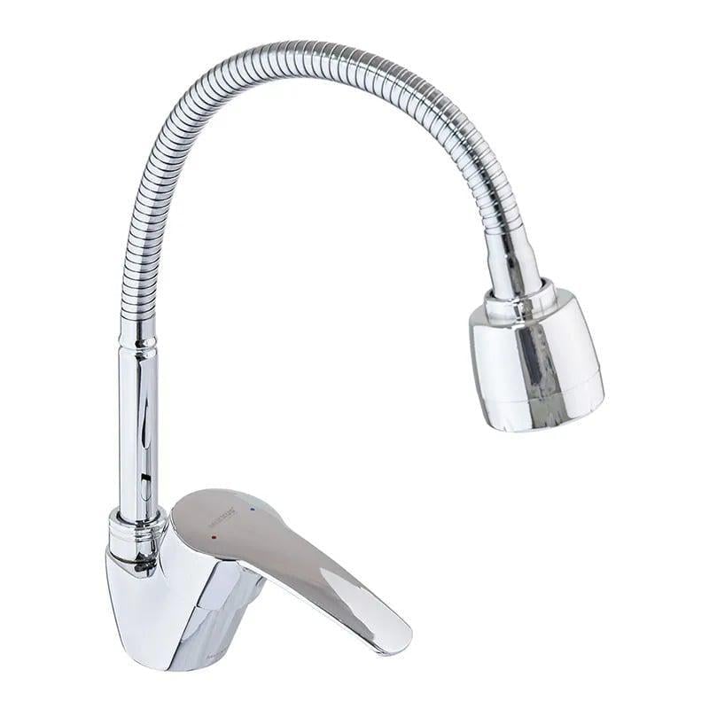 Смеситель для кухни MIXXUS Pamela 011 NUT Reflector с гибким изливом Хром (MI6263)