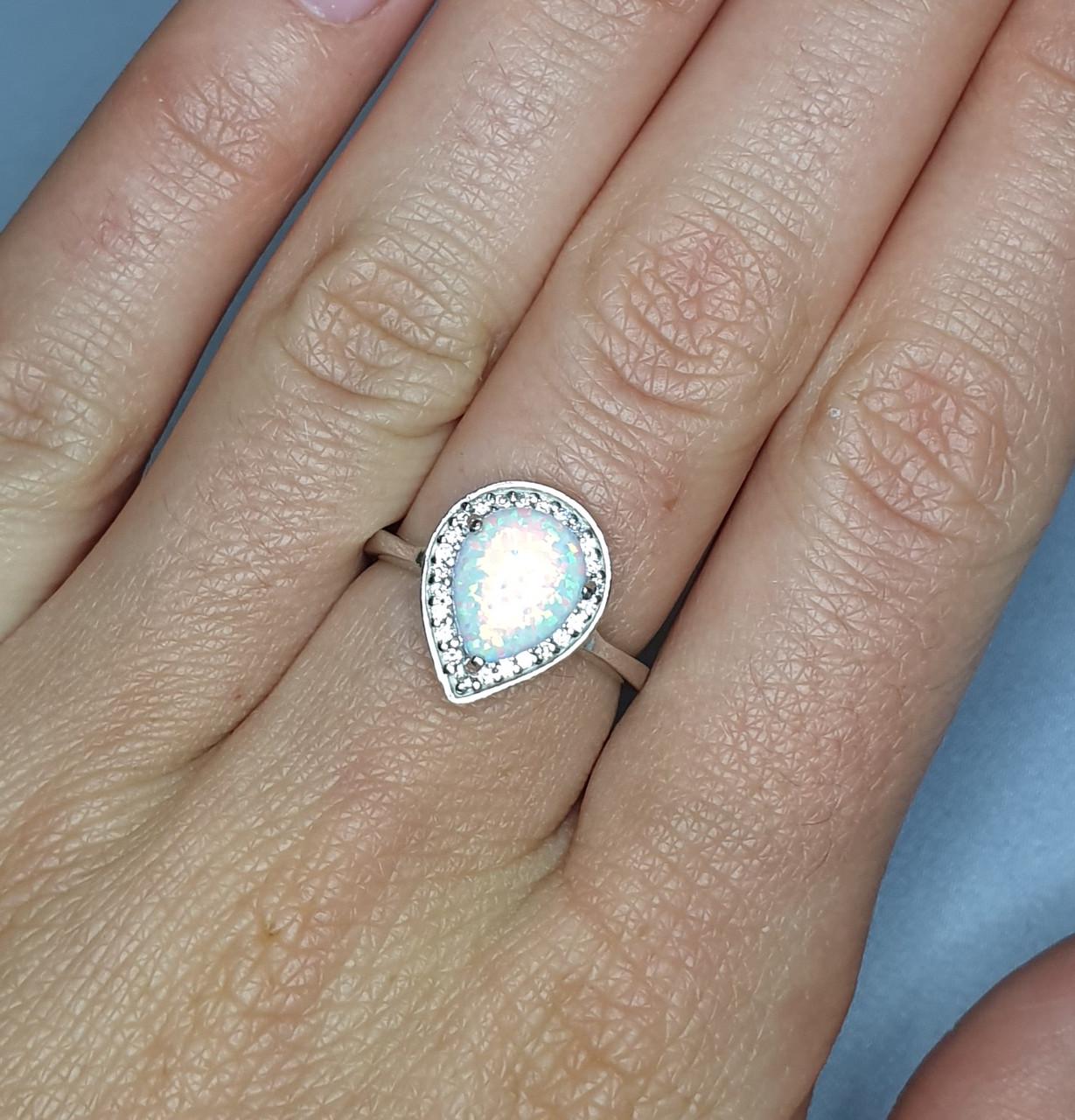 Кольцо серебряное с опалом р. 17,5 3,22 г (1416781748)