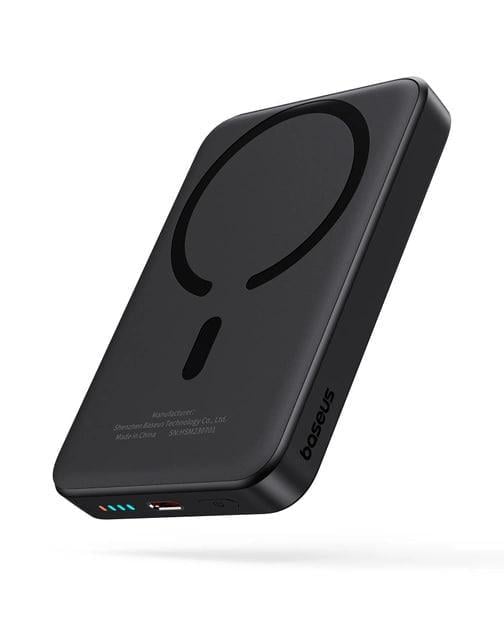 Повербанк Baseus Magnetic Mini Air 10000 mAh 20 W 2в1 QC3.0+PD3.0 с беспроводной зарядкой Qi 15 W Black (P10059001113-00)
