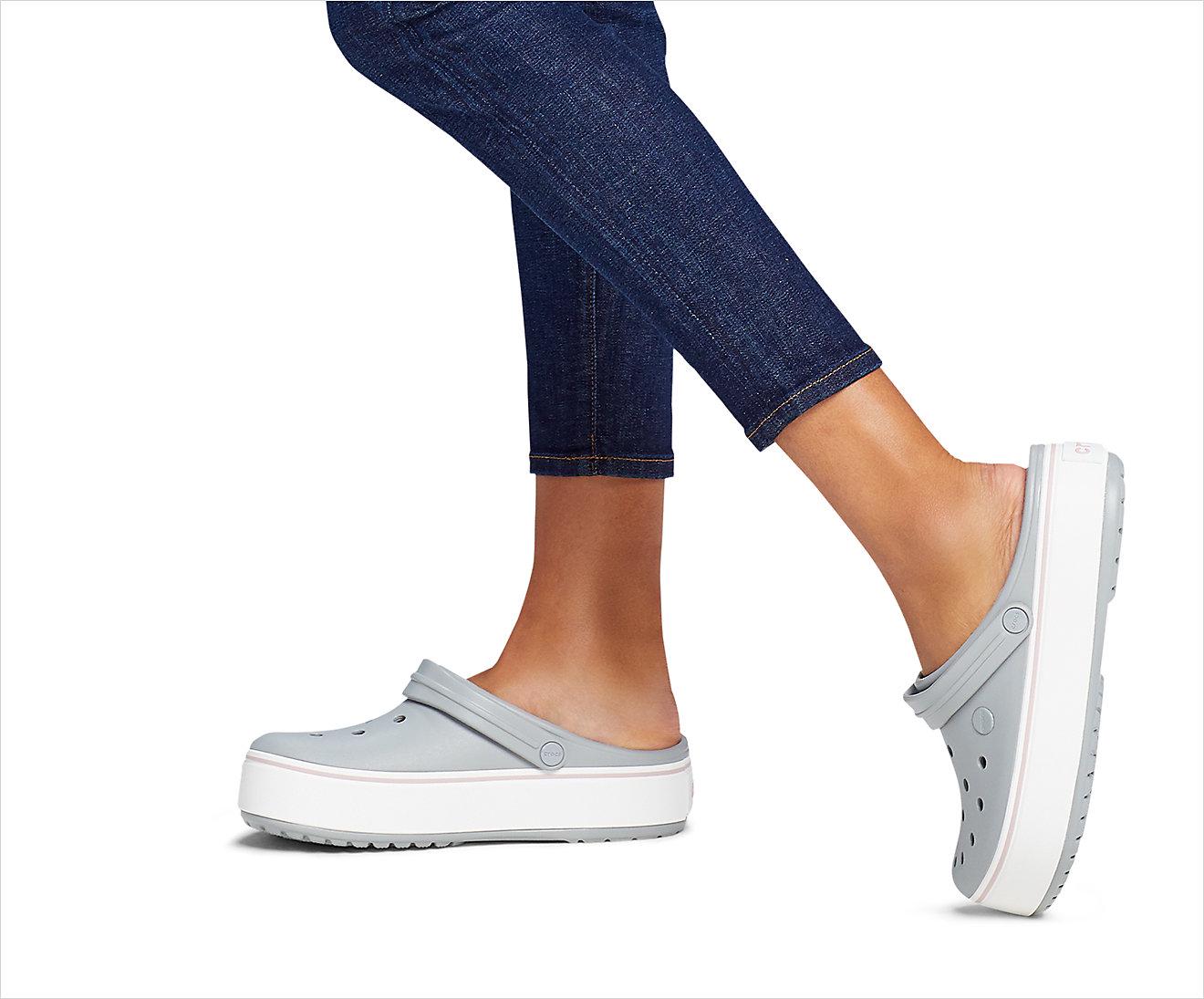 Сабо Crocs Crocband Platform Clog M5W7 р. 37 24 см Серый (205434) - фото 6