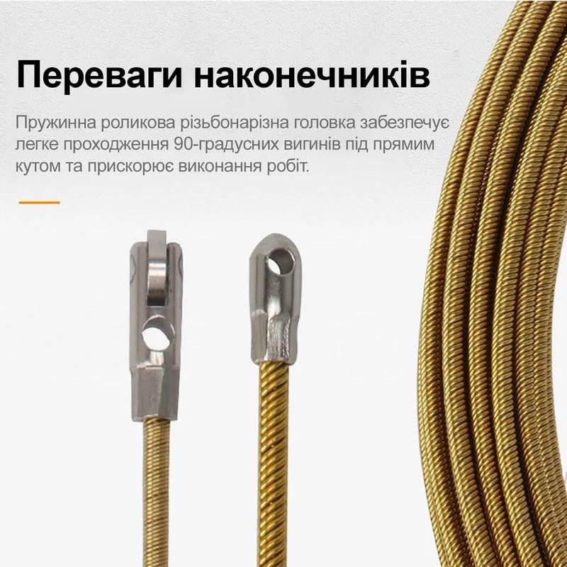 Протяжка спиральная металлическая Tactix d 4 мм х 20 м для кабеля (MET.WIRE4-20) - фото 7 Протяжка спиральная металлическая Tactix d 4 мм х 20 м для кабеля (MET.WIRE4-20) - фото 7