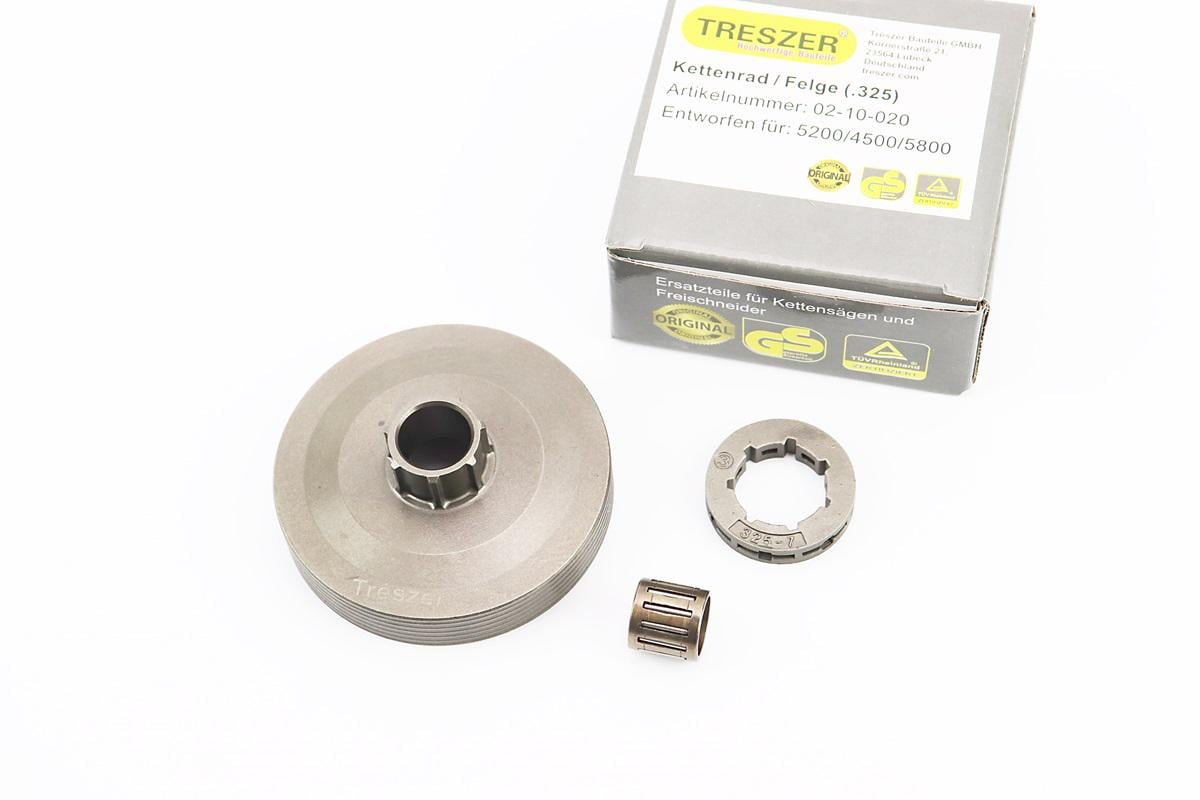 Тарелка сцепления к бензопилам китайским 4500/5200 подшипник и звезда 325-7 (28833750)