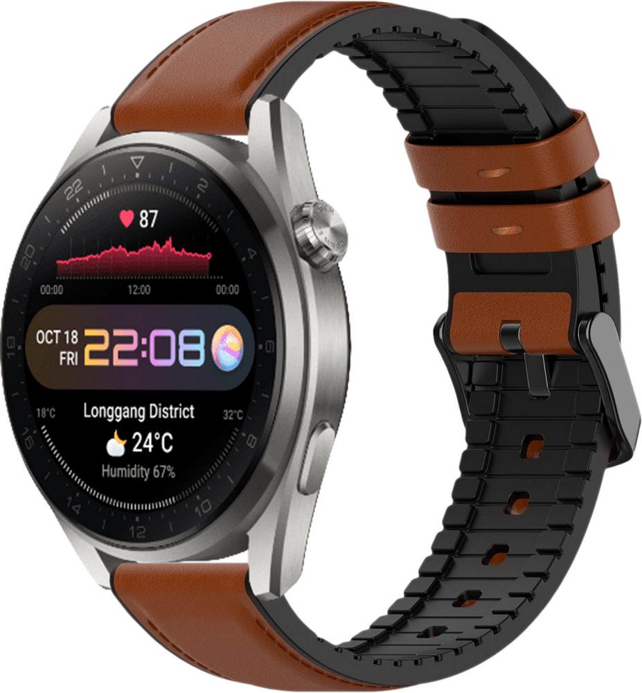 Ремінець шкіряний Tamyx для Huawei Watch 3 Pro Brown (31618-30)