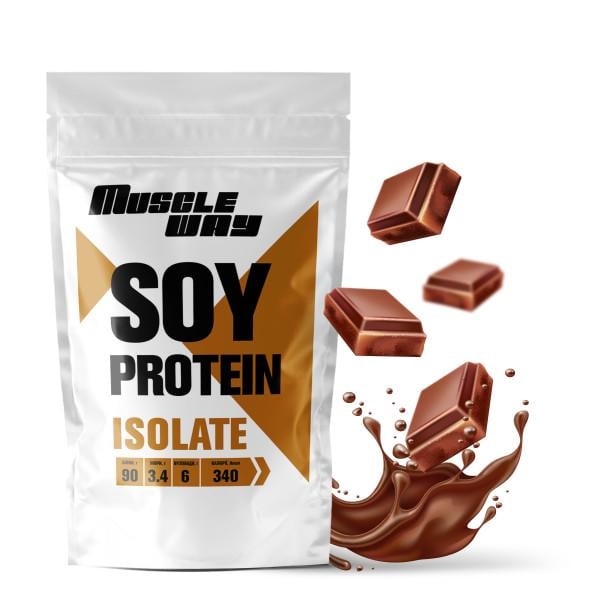 Протеїн соєвий ізолят MuscleWay 90% 15 порцій 500 г Шоколад (21-125-soy-mw-rs500sh)