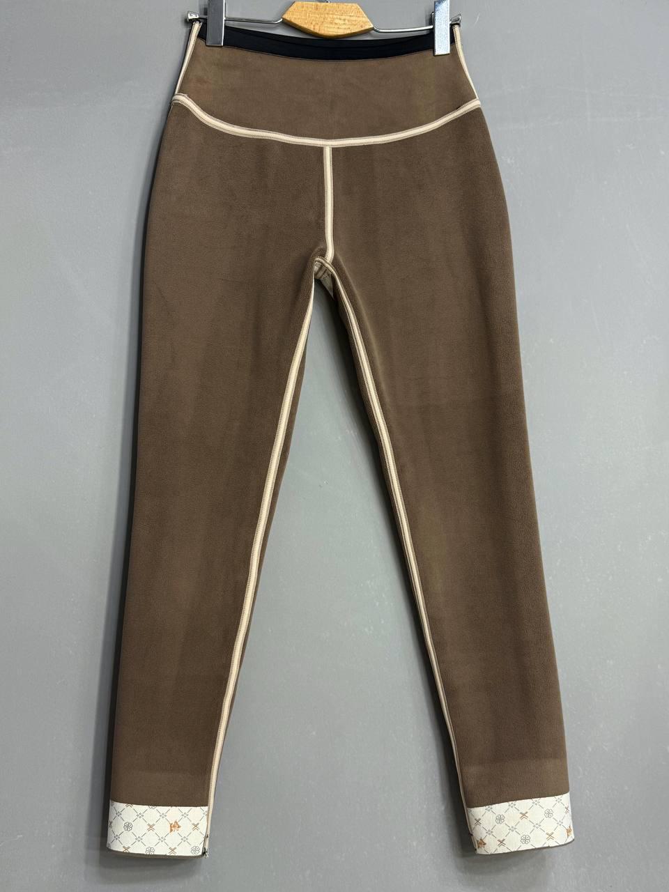 Лосины женские Bocska 2802 утепленные на флисе с широким поясом SM Черный (5932) - фото 7