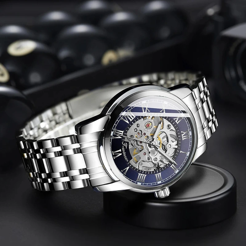 Наручний годинник Winner 8250 Silver/Blue - фото 2 Наручний годинник Winner 8250 Silver/Blue - фото 2