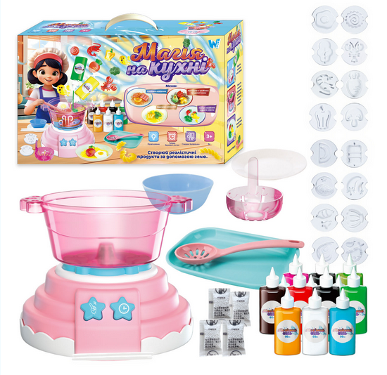 Набор для творчества WToys Магия на кухне 47178 аквагель/мультиварка/звук/подсветка/формы/10 гелей Набор для творчества WToys Магия на кухне 47178 аквагель/мультиварка/звук/подсветка/формы/10 гелей