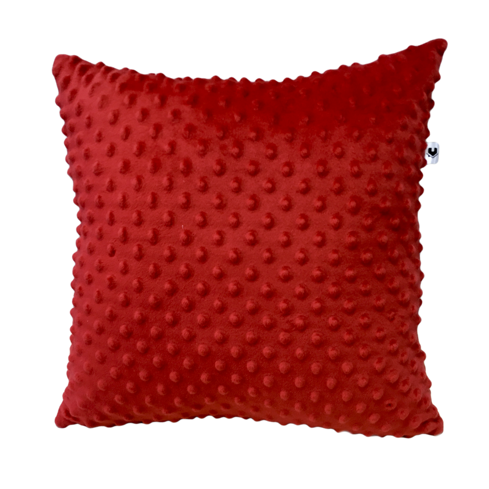 Плюшева декоративна подушка квадрат MinkyHome 30х30 см Червоний