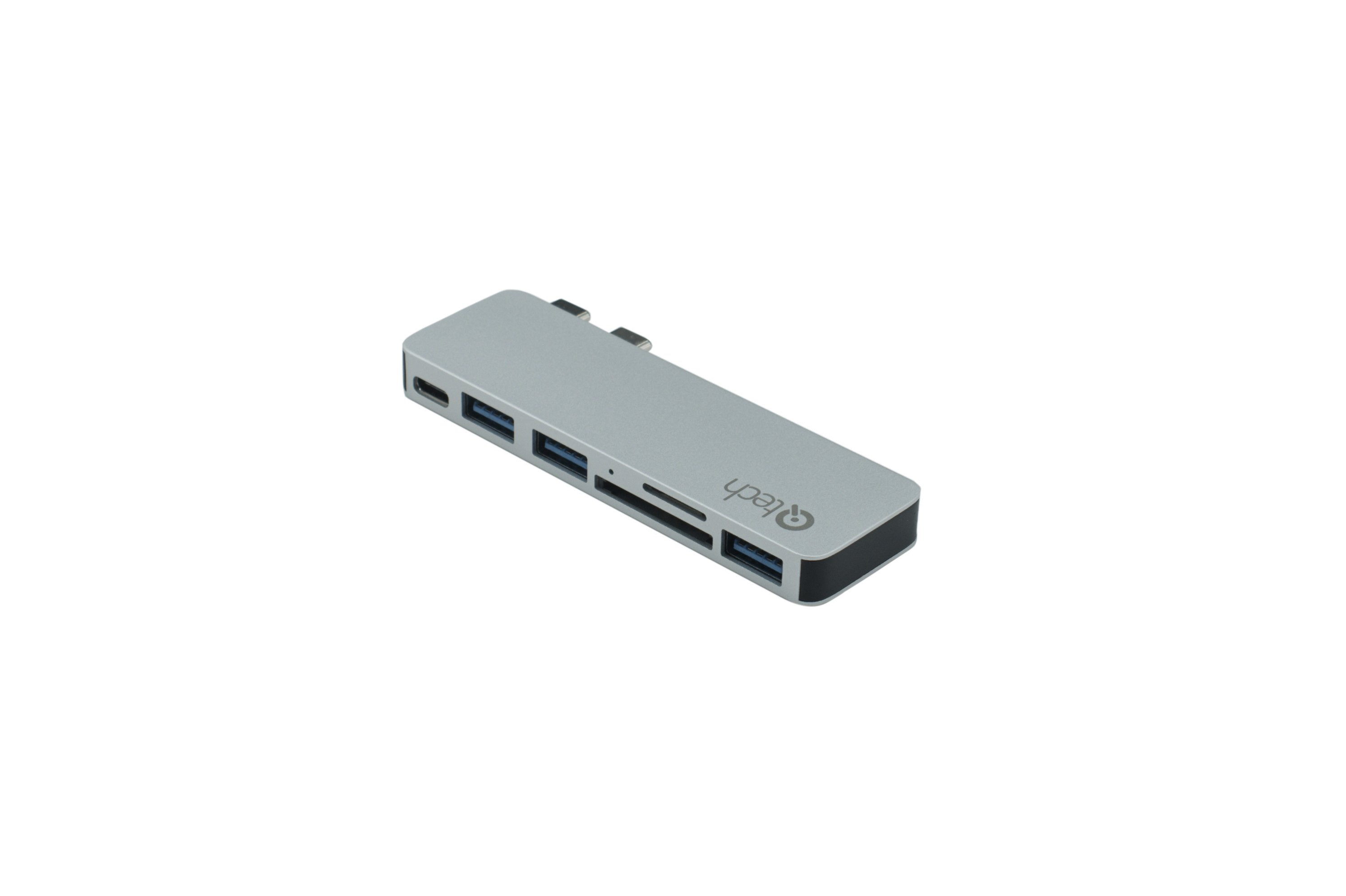 USB-хаб Qitech Aluminum Mini Type-C Space Gray (QT-Hub4)