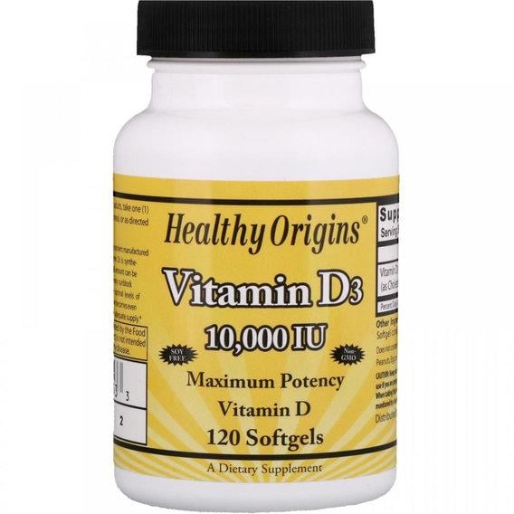 Витамин D Healthy Origins Vitamin D3 10000 IU 120 Softgels