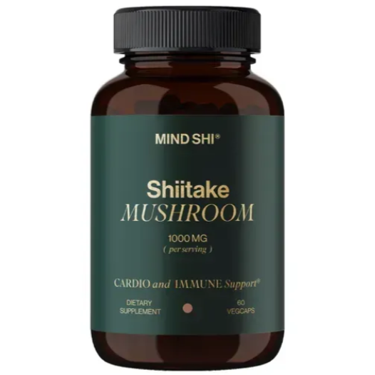 Добавка натуральная Гриб Шиитаке MIND SHI Shiitake Mushroom 1000 мг 60 вегетарианских капсул