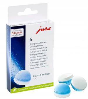 Таблетки для чищення від кавових олій жирів кавомашини Jura 6 шт.