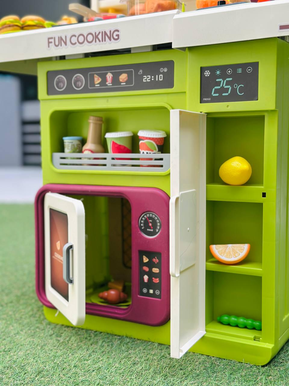 Кухня игровая высотой 100 см и 91 аксессуаром Зеленый (2443) - фото 7 Кухня игровая высотой 100 см и 91 аксессуаром Зеленый (2443) - фото 7