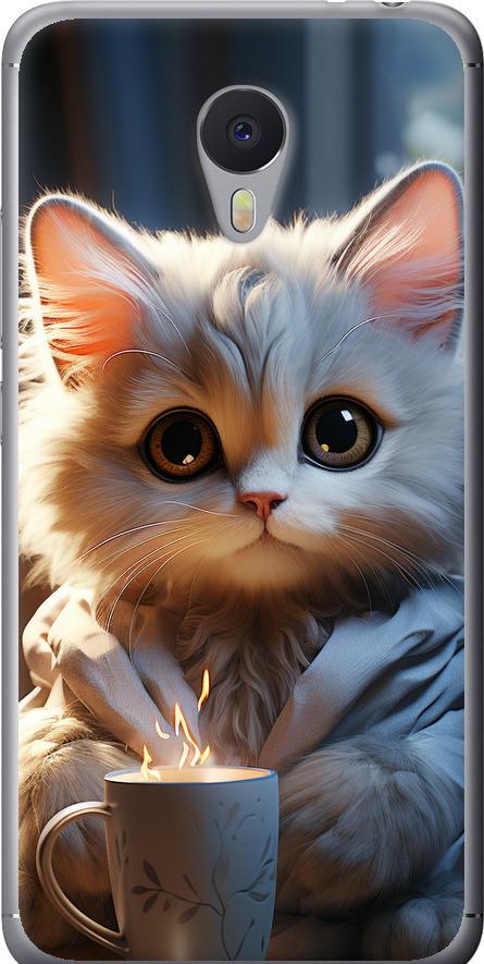 Чехол на Meizu M3 Note White cat (5646u-256-42517)