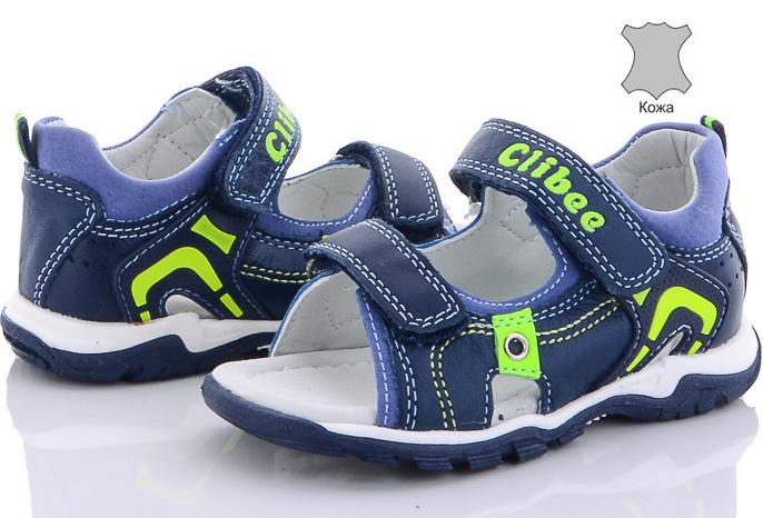 Шкіряні сандалі Clibee NAB6-blue-y р. 28 Синьо-зелений