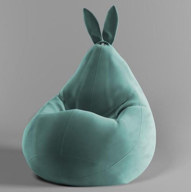 Кресло-мешок SkyPuffMEGA XXXL Virginia Зайка груша велюр 160х120 см Light Teal (1601096) Кресло-мешок SkyPuffMEGA XXXL Virginia Зайка груша велюр 160х120 см Light Teal (1601096)
