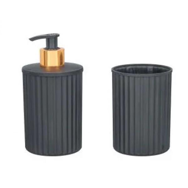 Набор для ванной комнаты Elif Plastik Nostalgia UN577 2 предмета Антрацит Набор для ванной комнаты Elif Plastik Nostalgia UN577 2 предмета Антрацит