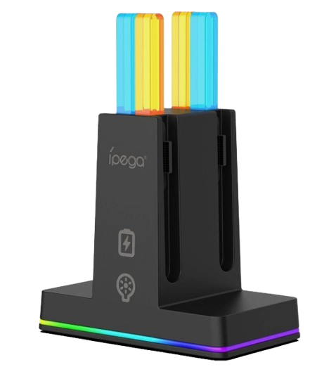 Зарядная станция Ipega для Nintendo Switch/Joy-Con на 4 контроллера/RGB подсветка (35276068)
