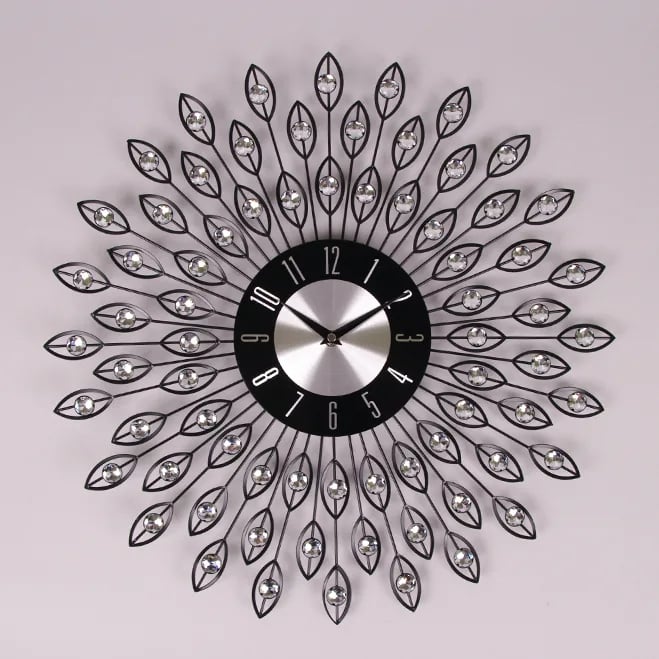 Часы металлические Flora с стразами D-48см.(9288)