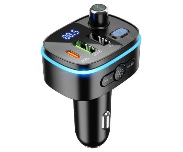 Модулятор FM автомобільний Hoco E62 QC3.0 18W PD20W Led Black - фото 2