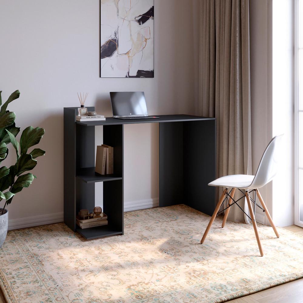 Стол компьютерный М-ЗОН Джеко 1200/12 с 2 полками Антрацит (MZN-031021) - фото 2 Стол компьютерный М-ЗОН Джеко 1200/12 с 2 полками Антрацит (MZN-031021) - фото 2