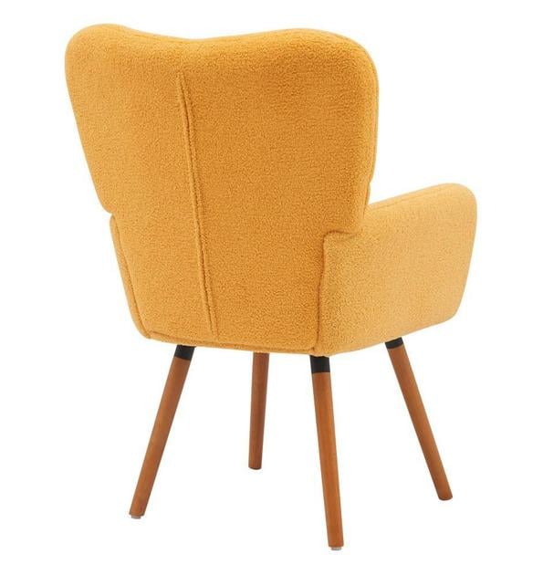 Крісло м'яке Флор тканина букле Жовтий - фото 5 Крісло м'яке Флор тканина букле Жовтий - фото 5