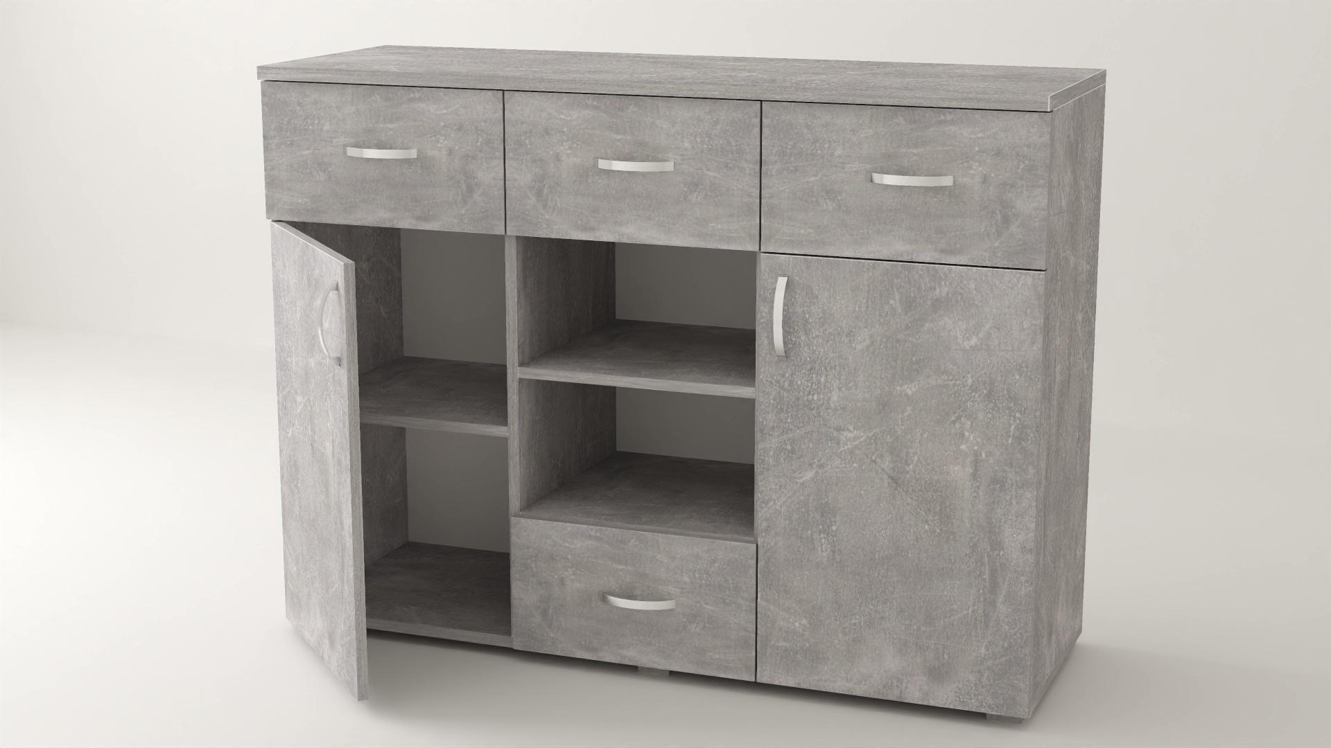 Комод Алекса ВК-46 118х45х93 см Индастриал