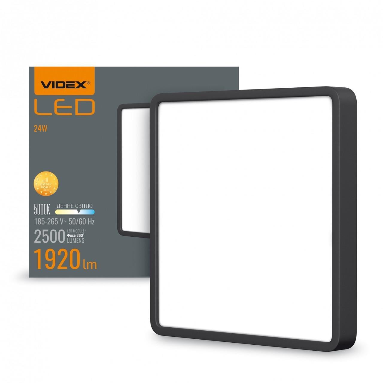 Светодиодный светильник накладной Videx VL-DLSS-245B 24W 5000K 220V