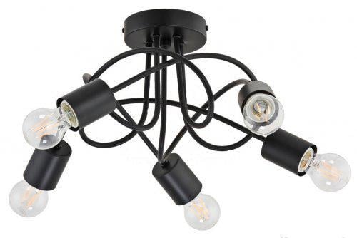 Люстра стельова Alfa Tico лофт Black (24095)