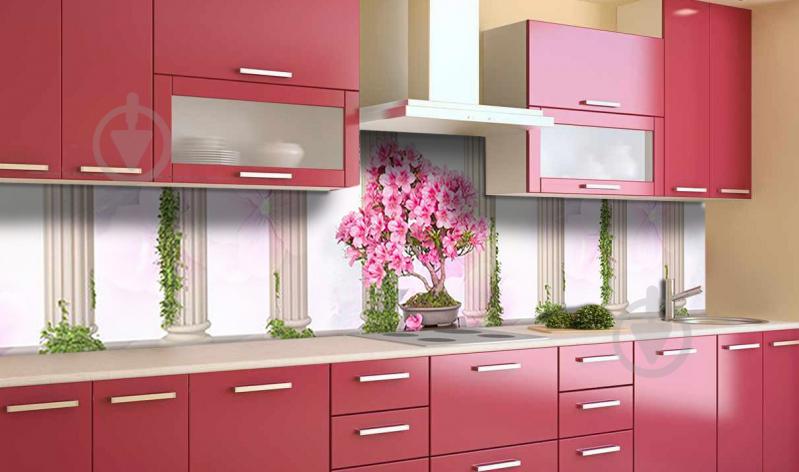 Наклейка виниловая кухонный фартук  Zatarga  "Цветущий Бонсай"  600х2500 мм