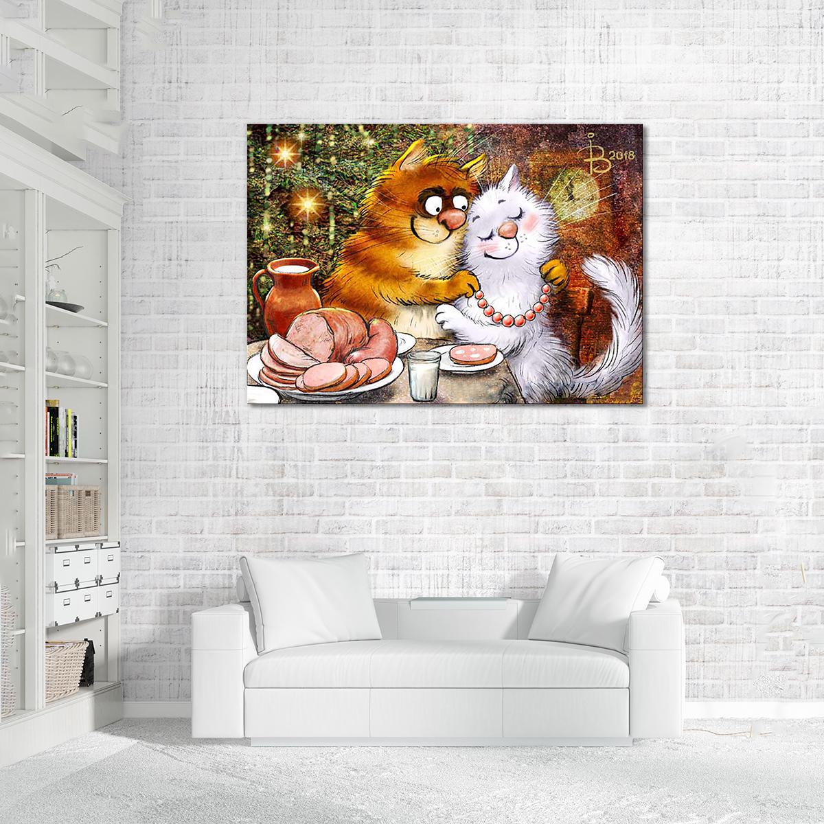 Модульная картина С новым счастьем. 1 модуль 40х60 см