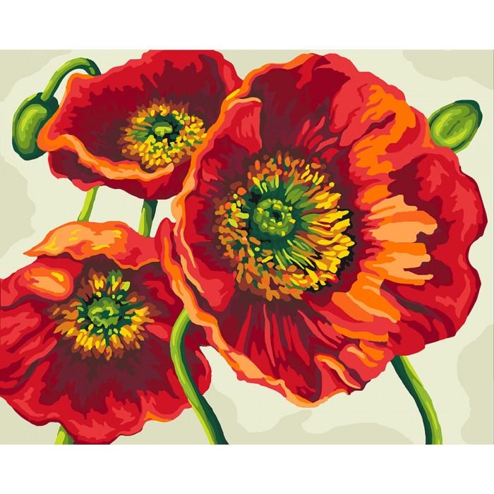 Картина по номерам Идейка "Яркие маки" 40х50 см (KHO3056)