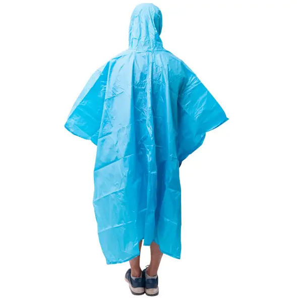 Дощовик-пончо захисний з капюшоном One size Блакитний (LU-029BL) - фото 4