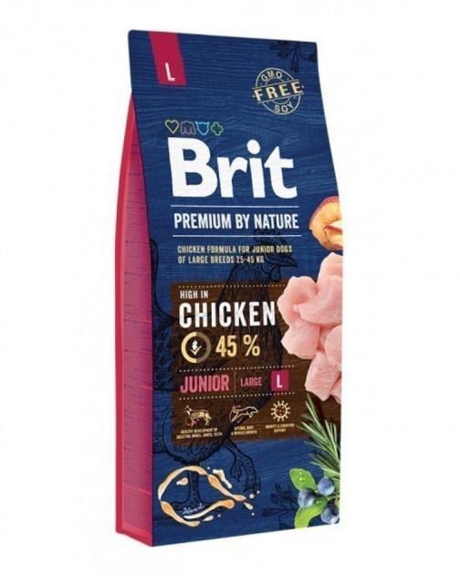 Корм сухий для цуценят та молодих собак великих порід Brit Premium Junior L 15 кг (170824/6437) Корм сухий для цуценят та молодих собак великих порід Brit Premium Junior L 15 кг (170824/6437)