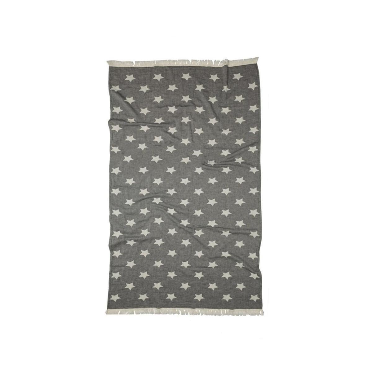 Полотенце Barine Pestemal Stars 180 г/кв. м 90x160 см Черный (15289290)