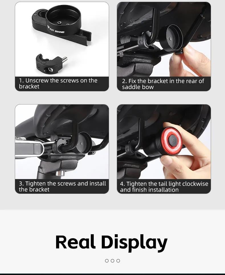 Фонарь задний West Biking STOP-сигнал - фото 8 Фонарь задний West Biking STOP-сигнал - фото 8