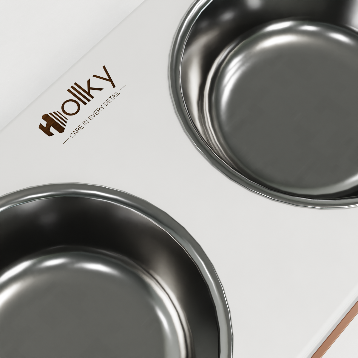 Миски на підставці для дуже великих собак Hollky Base XXL40 2х2,8 л (BXXL40-643240-GLWH) - фото 7