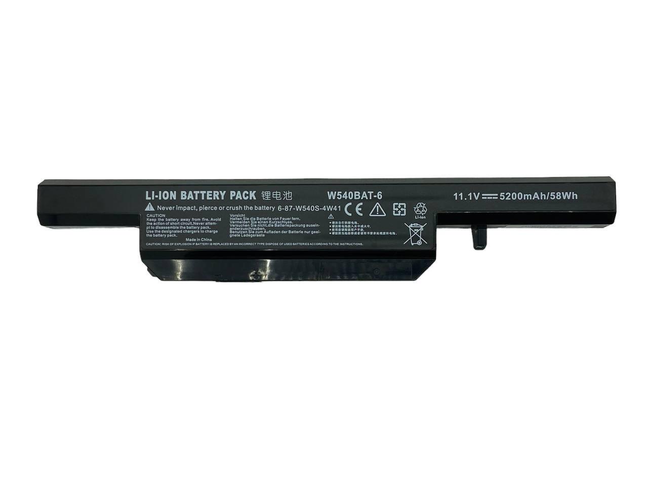 Аккумулятор для ноутбука Clevo W540-3S2P M72 11,1V Black 5200 mAh OEM