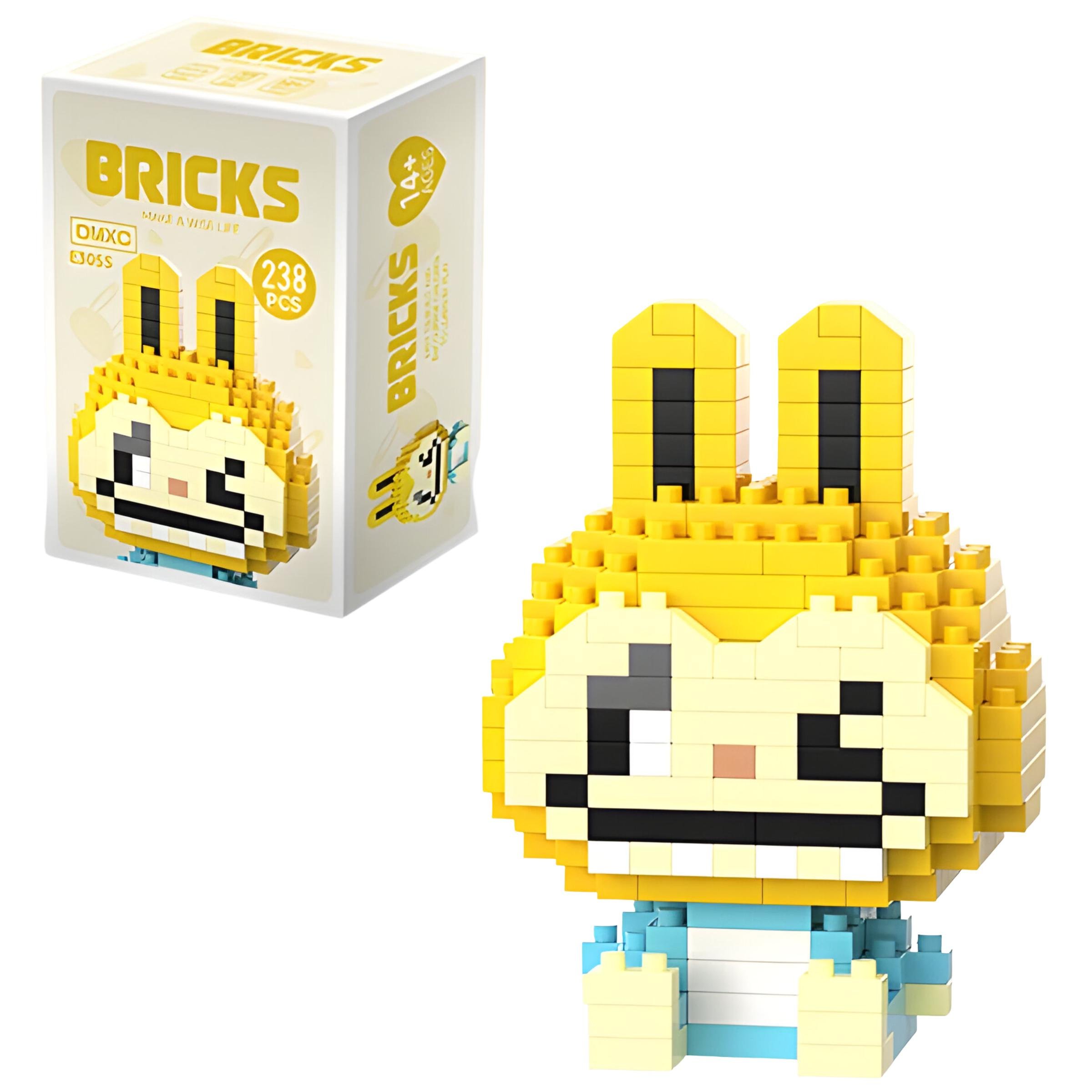 Конструктор детский Bricks Зайка Лабуба 238 дет. Желто-голубой (E3055)