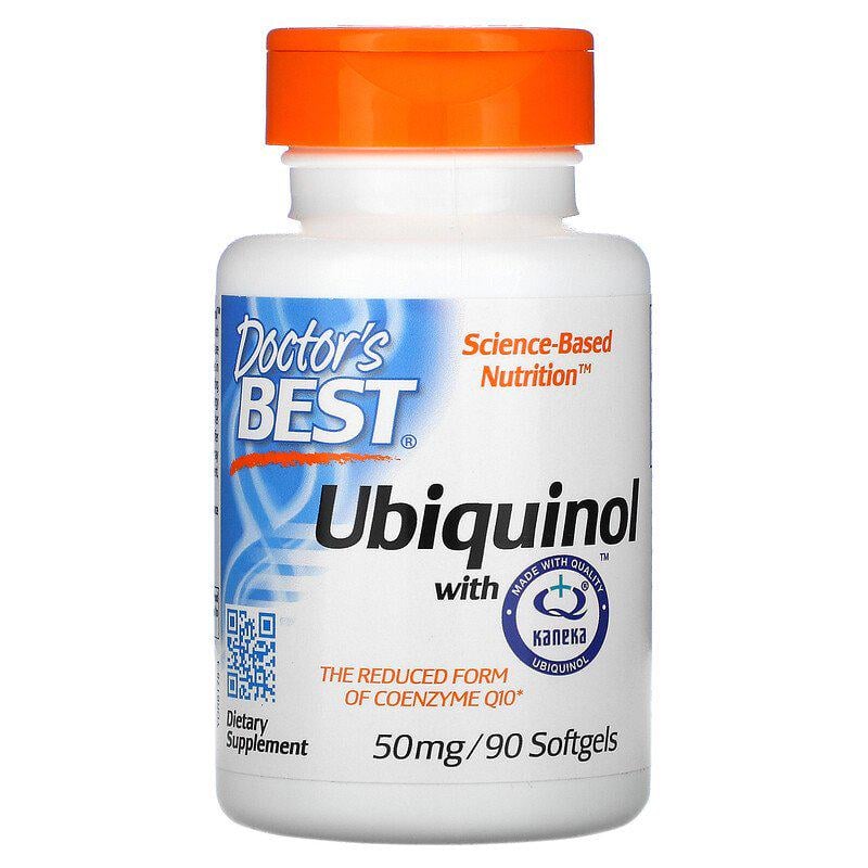 Коензим Doctor's Best Ubiquinol Featuring Kaneka's QH 50 мг 90 Softgels