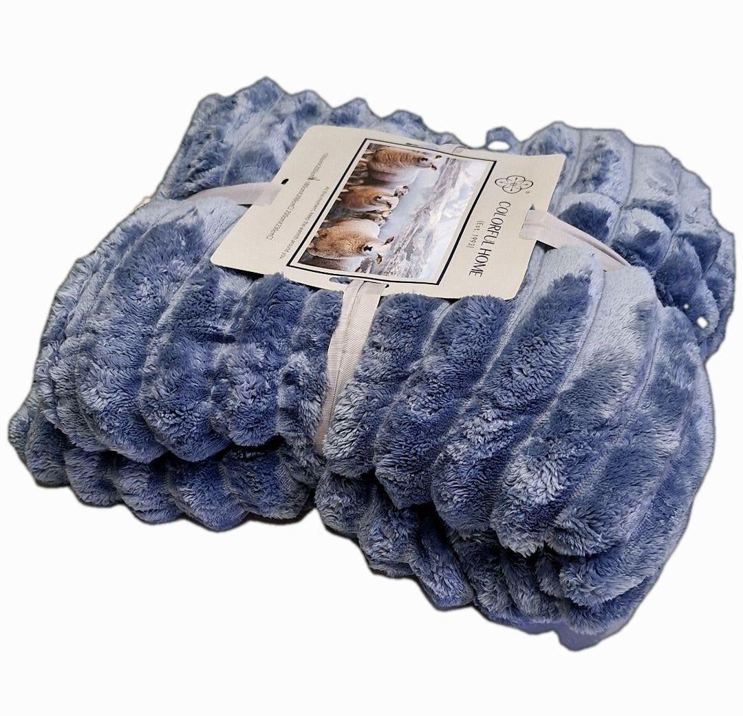 Плед Шарпей Королевская полоска 150x200 см Джинс (501)