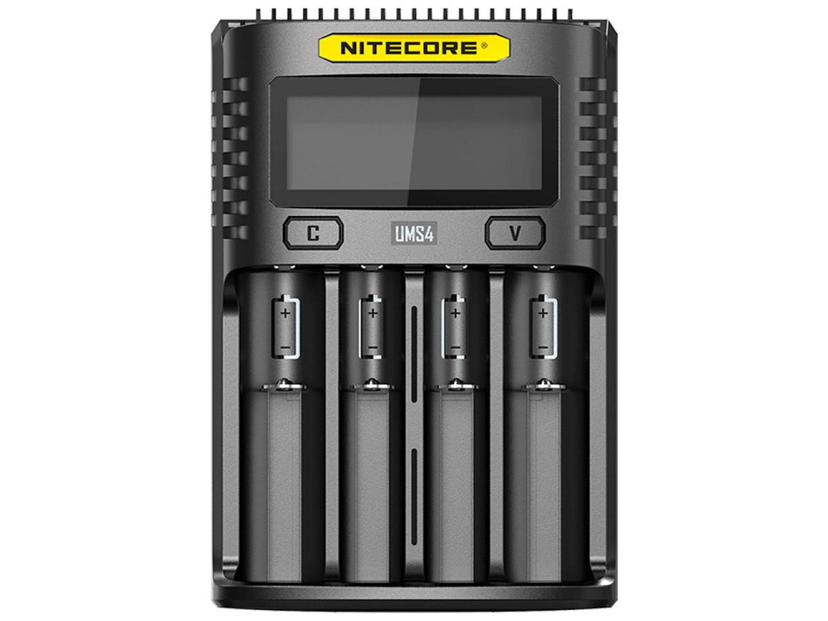 Зарядний пристрій універсальний для акумуляторів Nitecore UMS4 на 4 канали (для Ni-Mh Li-Ion IMR LiFePO4)