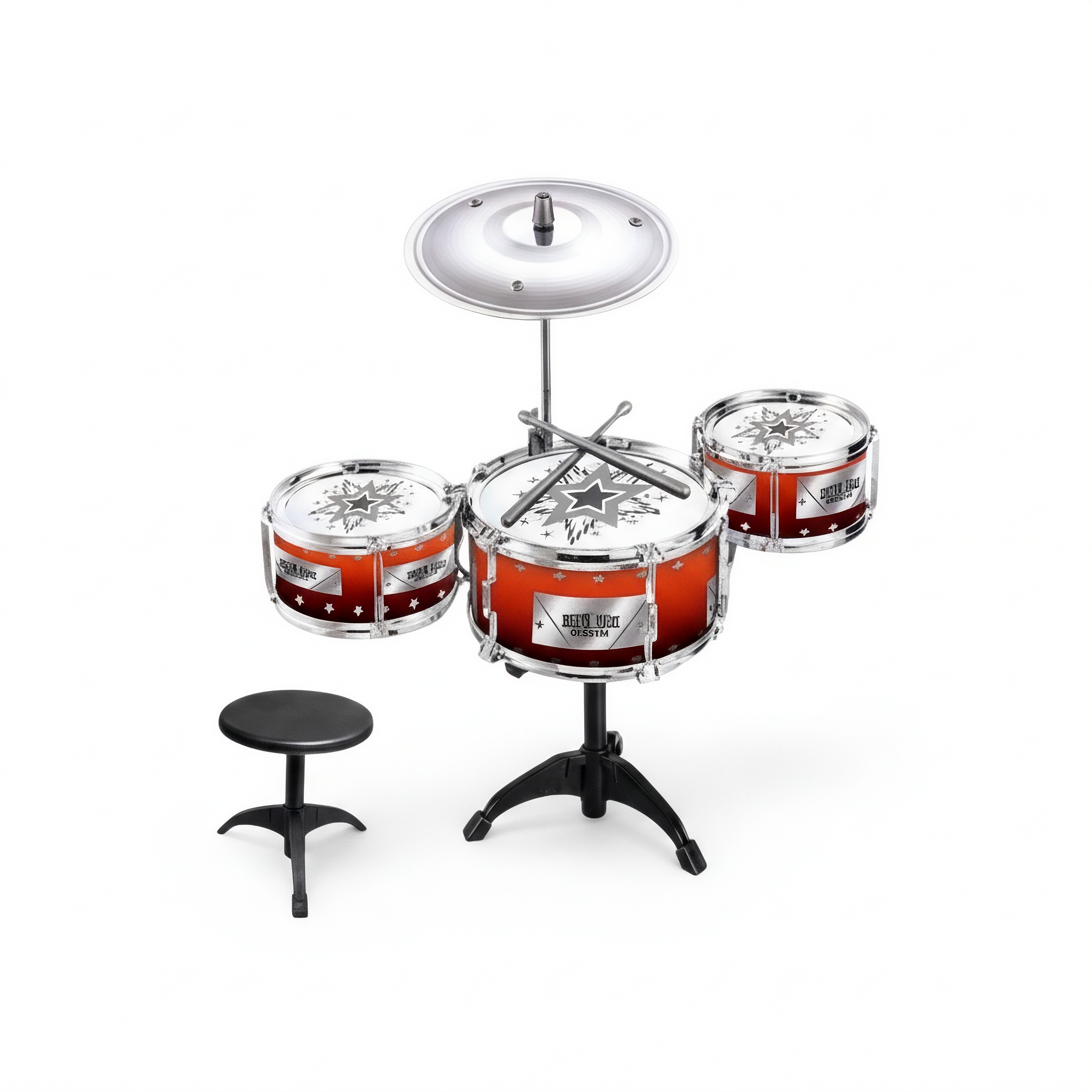 Дитяча барабанна установка TH 663-5 3 барабани/металевий диск/палички/стілець 52x23x62 см в коробці Дитяча барабанна установка TH 663-5 3 барабани/металевий диск/палички/стілець 52x23x62 см в коробці