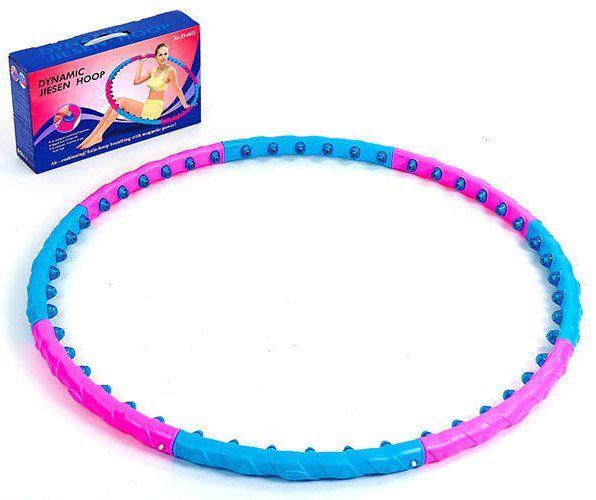 Обруч массажный Dynamic Jiesen Hoop JS-6011 Розово-голубой (33429148) - фото 2
