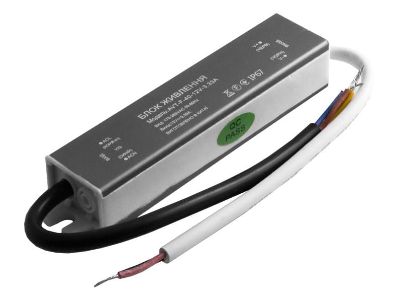 Блок питания 12 В 40 Вт IP67 (3572)
