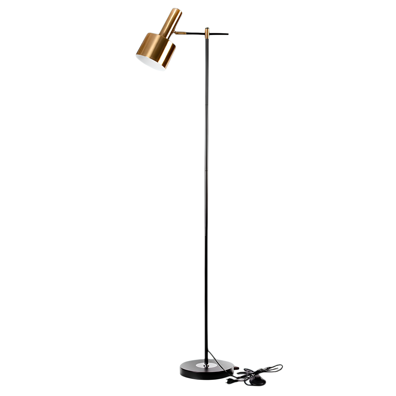 Торшер Svet з поворотним плафоном з металу під лампу Е27 Чорний/Золотий (SWT-3055 BK+GD) - фото 3 Торшер Svet з поворотним плафоном з металу під лампу Е27 Чорний/Золотий (SWT-3055 BK+GD) - фото 3