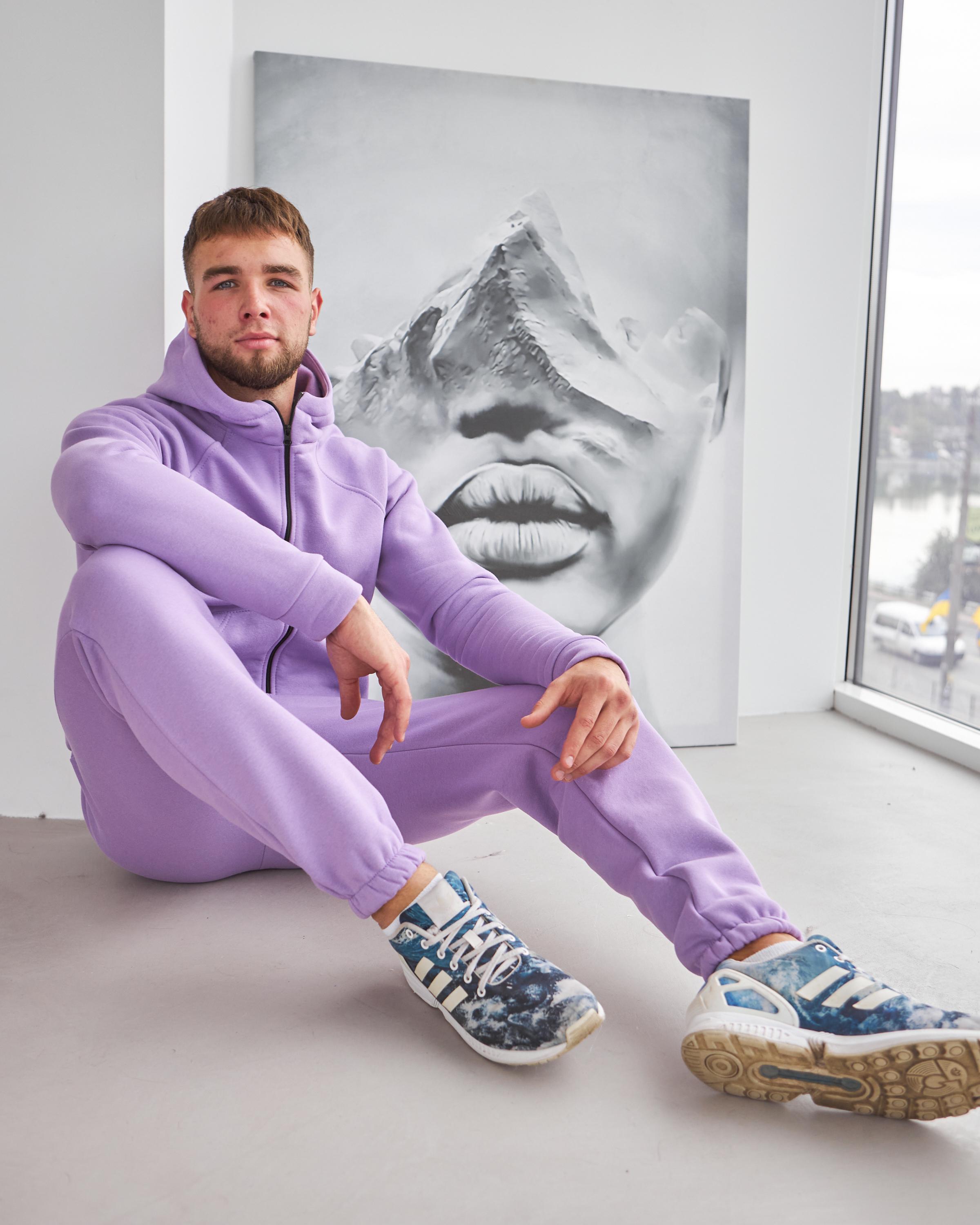 Спортивный костюм на флисе унисекс р. 50 Лаванда (14605539) - фото 5 Спортивный костюм на флисе унисекс р. 50 Лаванда (14605539) - фото 5